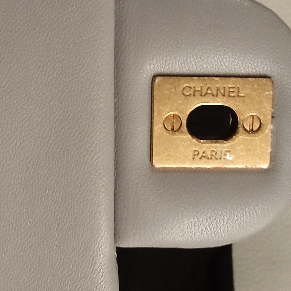 Chanel Pearl Crush Mini Rectangular Flap Bag Light Grey Lambskin - Picture 6 of 11